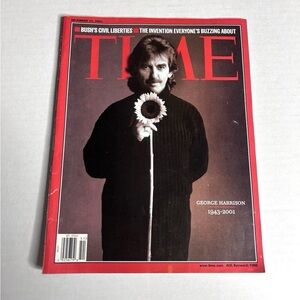 TIME Magazine Dec 10 2001 George Harrison Tribute Memorial Cover Beatles